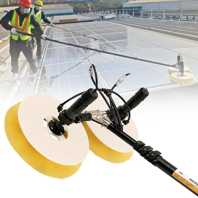 太阳能光伏板清洗机器人手持设备刷厂家外贸国外亚马逊工具双头