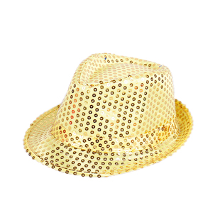 舞蹈帽演出成人儿童亮片爵士礼帽舞台团队表演彩色水兵舞帽子新款