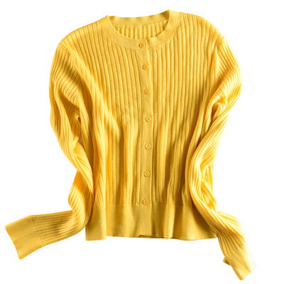 多巴胺羊毛黄色可外穿内搭女毛衣