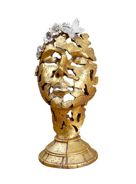 轻奢镂空脸谱摆件高级感小众道具