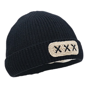 婴儿帽子男宝宝小月龄秋冬款外出针织帽保暖新生儿毛线帽3到6个月