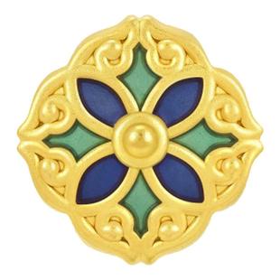 周生生Charme宝贝祥瑞祝福彩色硬金云纹御守转运珠串珠组合