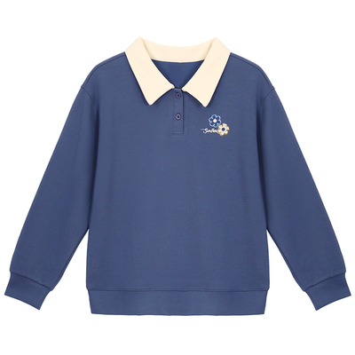 假两件卫衣女春秋薄款翻领上衣