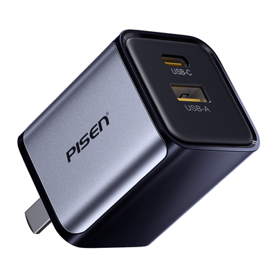 30W双口氮化镓低温快充通用插头