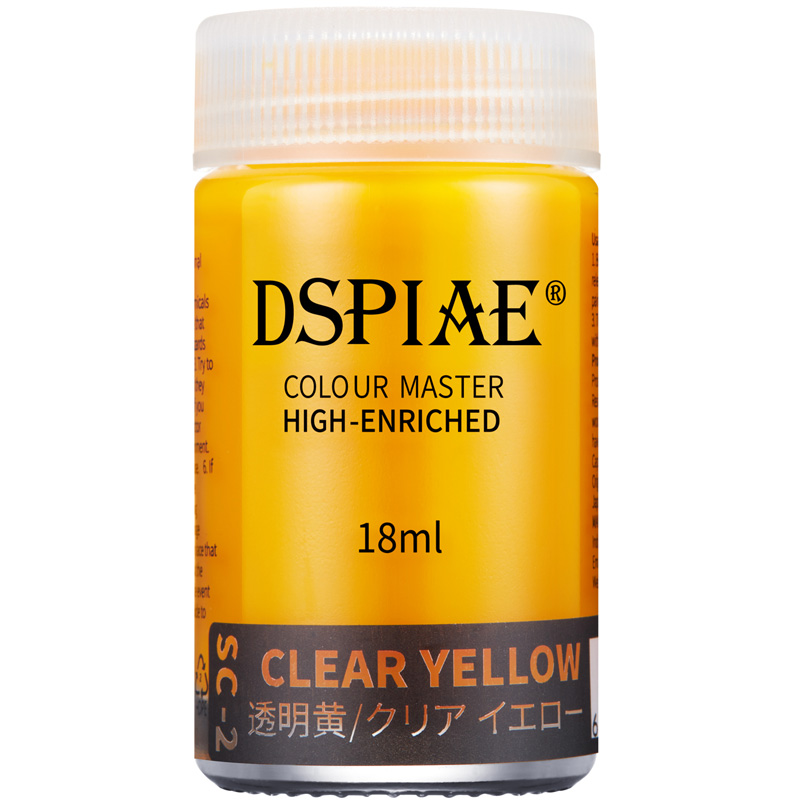 恒辉模型 DSPIAE迪斯派 SC01-07硝基油性油漆透明色系列 18ml