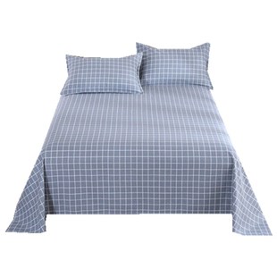 加厚老粗布纯棉床单单件单人宿舍双人三件套炕单防滑棉麻夏季