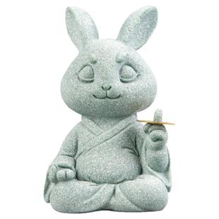 创意国风十二生肖卯兔大师摆件办公室桌面茶桌装饰品小众生日礼物