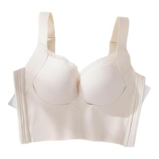 傲思曼小胸聚拢显大调整型内衣收副乳防下垂光面无痕中薄款长文胸