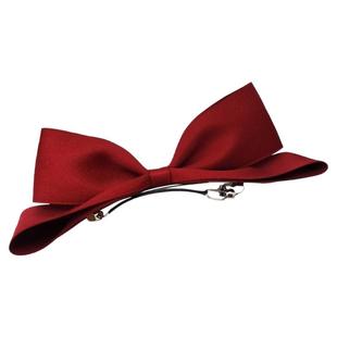 火星情报局戚薇同款蝴蝶结发夹黑色立体刘海发饰气质名媛顶夹头饰