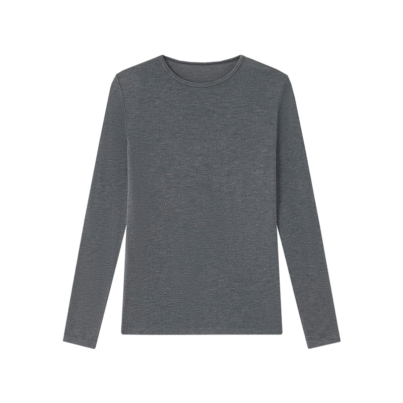 山羊绒显瘦长袖t恤女打底衫2025新款秋冬天丝莫代尔内搭修身上衣