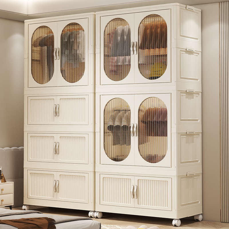 儿童简易衣柜卧室家用免安装折叠收纳箱衣服收纳柜现代简约储物柜