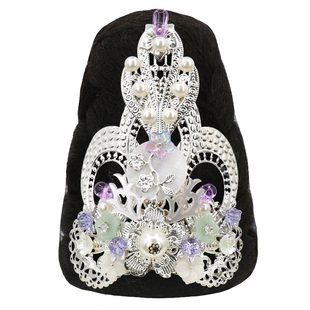 新白娘子假发头套成人儿童女观音小青蛇发髻饰品法海许仙帽子反串