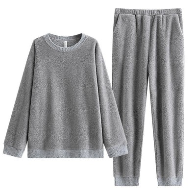 猫人珊瑚绒睡衣男款2025新款冬季