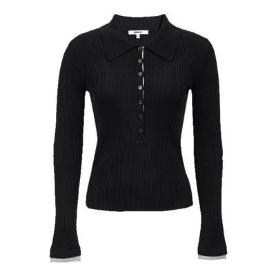 ONLY撞色门襟显瘦正肩针织衫