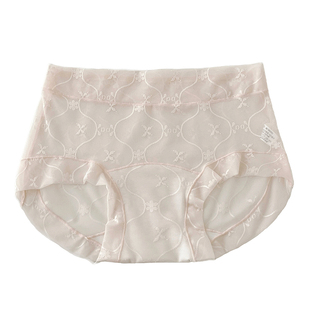 2026春新品/纯欲蕾丝透明内裤女 性感中腰加长全棉裆超薄无痕裤头