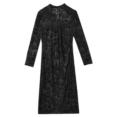 中长裙微弹修身连衣裙