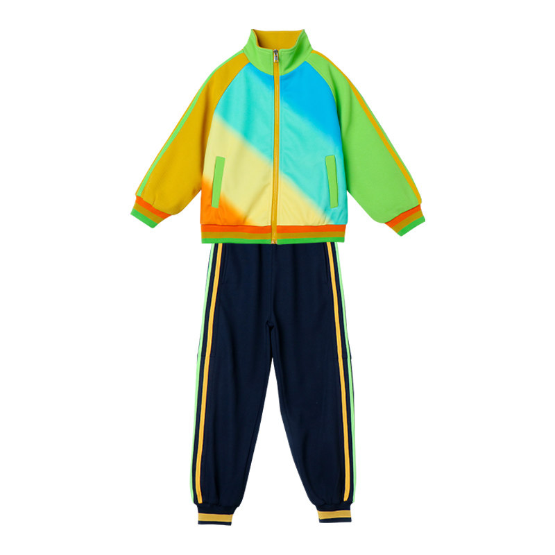 中小学生校服套装春秋幼儿园园服儿童班服学院风渐变运动服演出服