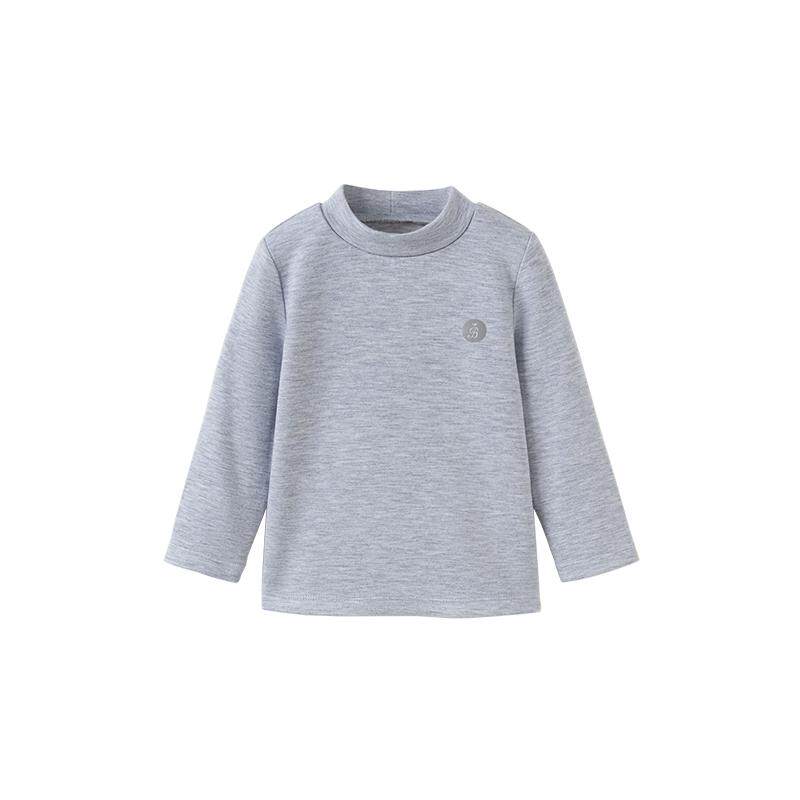 babylove宝宝保暖上衣秋冬蚕丝羊绒半高领打底衫儿童衣服头等舱