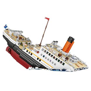 LOZ俐智泰坦尼克号 铁达尼号轮船成人小颗粒积木玩具船模益智拼装
