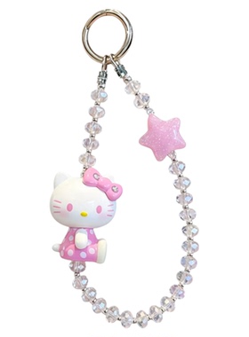可爱卡通kitty猫串珠手机链