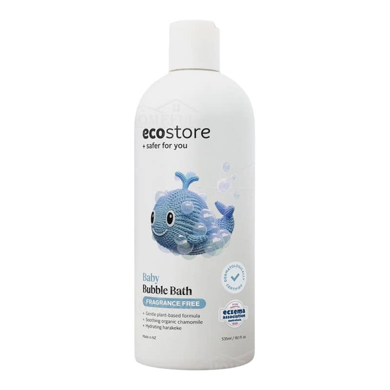 ecostore 婴幼儿泡泡沫沐浴露535ml无香味纯天然植物配方蓝色温和