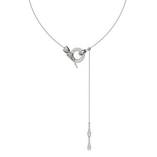 BOONEE郁金香抽拉吊坠项链女小众设计高级感锁骨链秋冬毛衣链长款