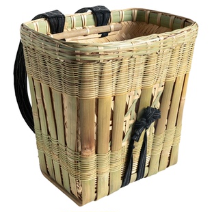 背篓竹编家用后背农村竹筐筐收纳背篼大号篮子老式竹篮手工箩筐