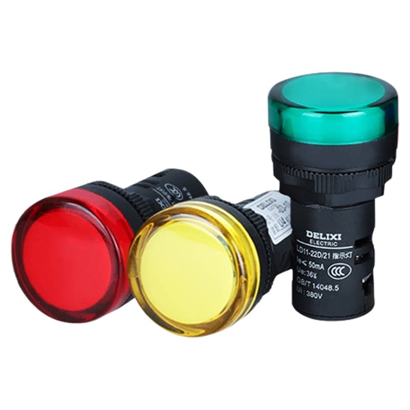 德力西电源ND信号灯LD11-22D指示灯22mm电柜24VDC/220V/110V/380V