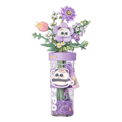 2025新款小耙积木花拼装花束女孩子女生系列拼图玩具6到12岁以上