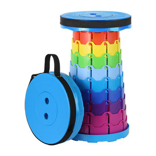 伸缩凳户外便携式折叠凳钓鱼升降凳子外出露营新型火车高铁小板凳