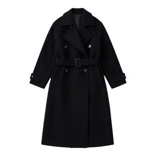 lem风刘雯同款羊毛外套秋冬男女同款加厚风衣款双面呢大衣