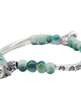 轮回手工创意陶瓷森系手链民族风文艺小清新学生手串一缕青饰品