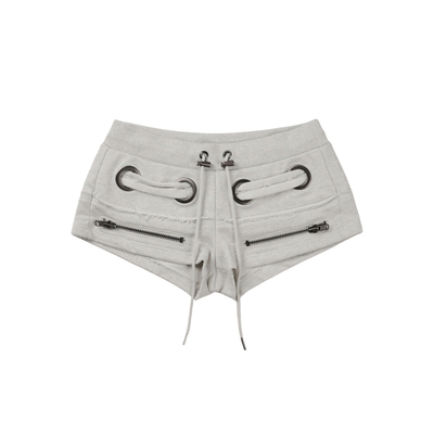 吉赛尔同款复古美式低腰修身短裤