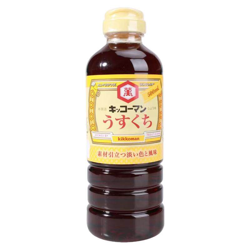 日本进口万字淡口酱油炒菜拌饭传酱油