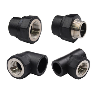 PE水管接头管材20 25 32 40-63承插内丝外丝直接弯头三通管件配件