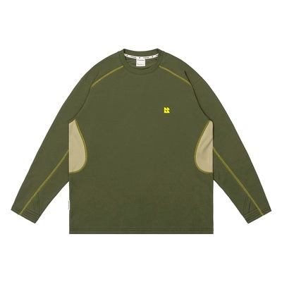 warmtrees 2025AW 户外7A抗菌防螨虫吸湿速干撞色拼接长袖秋冬t恤