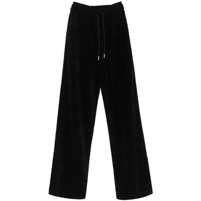 CR灯芯绒阔腿裤松紧腰显瘦直筒