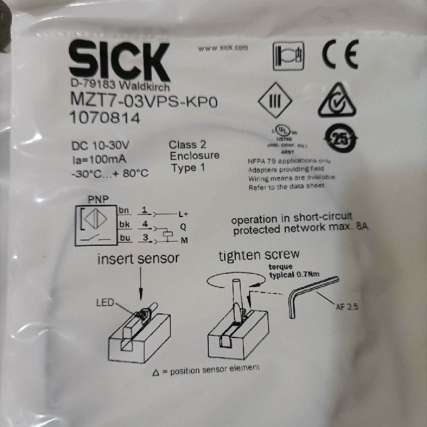 议价MZT7-03VPS-KP0西克接近开关全新原装正品现货包邮