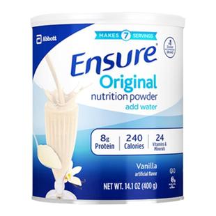 美国进口雅培安素EnSure成人奶粉高营养复合奶粉香草味400克/罐
