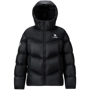 迪丽热巴同款骆驼火山Pro鹅绒服男款冬季情侣加厚短款连帽羽绒服