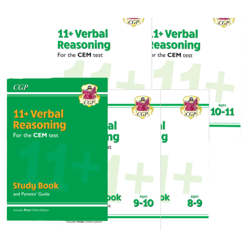 英国CGP原版 11+ CEM练习测试多组合 NVR VR Practice Book & Papers Assessment Tests 小升初趣味练习思维培养7-11岁附在线版