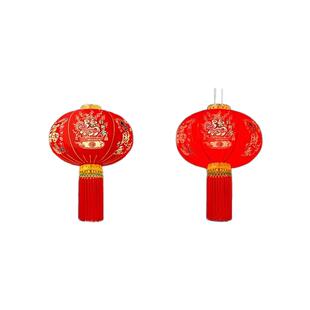 2025新款大红灯笼室外电池款过年挂饰新年户外大门口一对阳台别墅