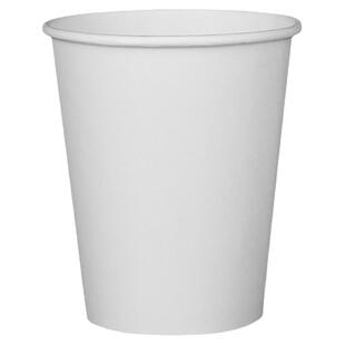 纯色纸杯一次性杯子白色加厚家用本色办公商务水杯幼儿园空白口杯