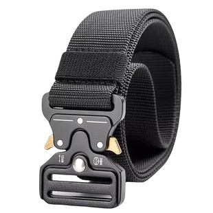 2025合金扣军迷休闲裤带皮带战术内腰带户外帆布尼龙自动插扣松紧