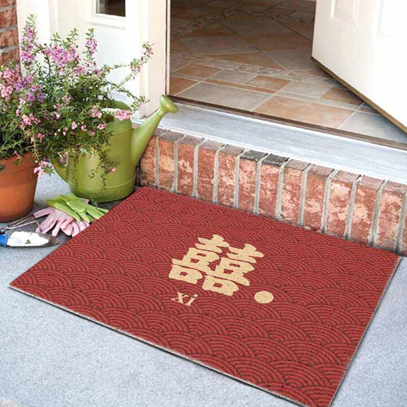 丝圈红门垫进门中式脚垫入户门入门垫门口垫户垫平安地门家用红色