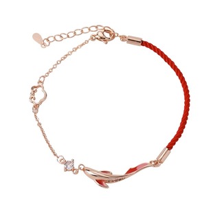 幸运锦鲤化龙本命年红绳手链女2025上岸手绳编织绳好运连连手饰女