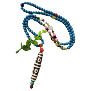 大昭寺玛瑙四眼天珠项链.平安之珠.四通八达平安福顺扎西德勒