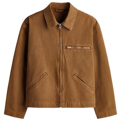 【侯明昊同款】HM男装女装夹克春季谷仓宽松巴恩风外套1311053