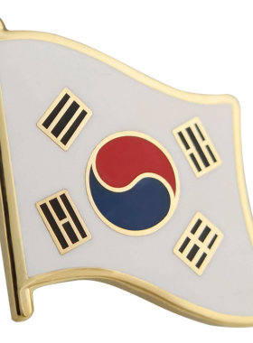 珐琅工艺韩国国旗胸章世界各国旗帜商务徽章襟章精美配饰