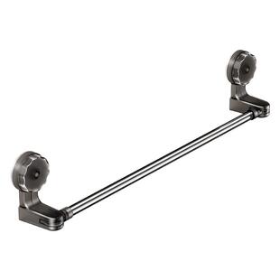 吸盘毛巾架卫生间免打孔浴室伸缩毛巾杆置物架洗手间浴巾收纳挂架